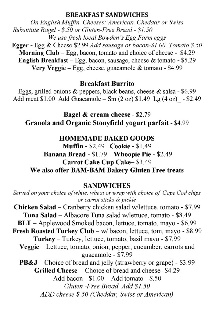 Blueberries Food and drink topsham maine restaurant menu pg1 Bath