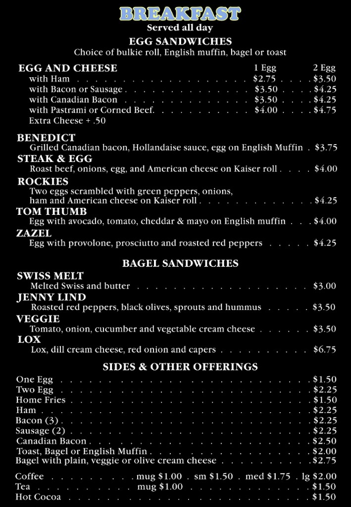 big top deli brunswick maine restaurant menu breakfast Bath