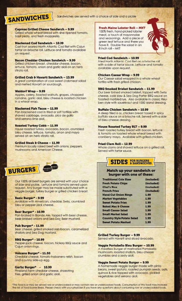 sea dog brewing company topsham maine menu 5-15-14 pg3 - Bath ...